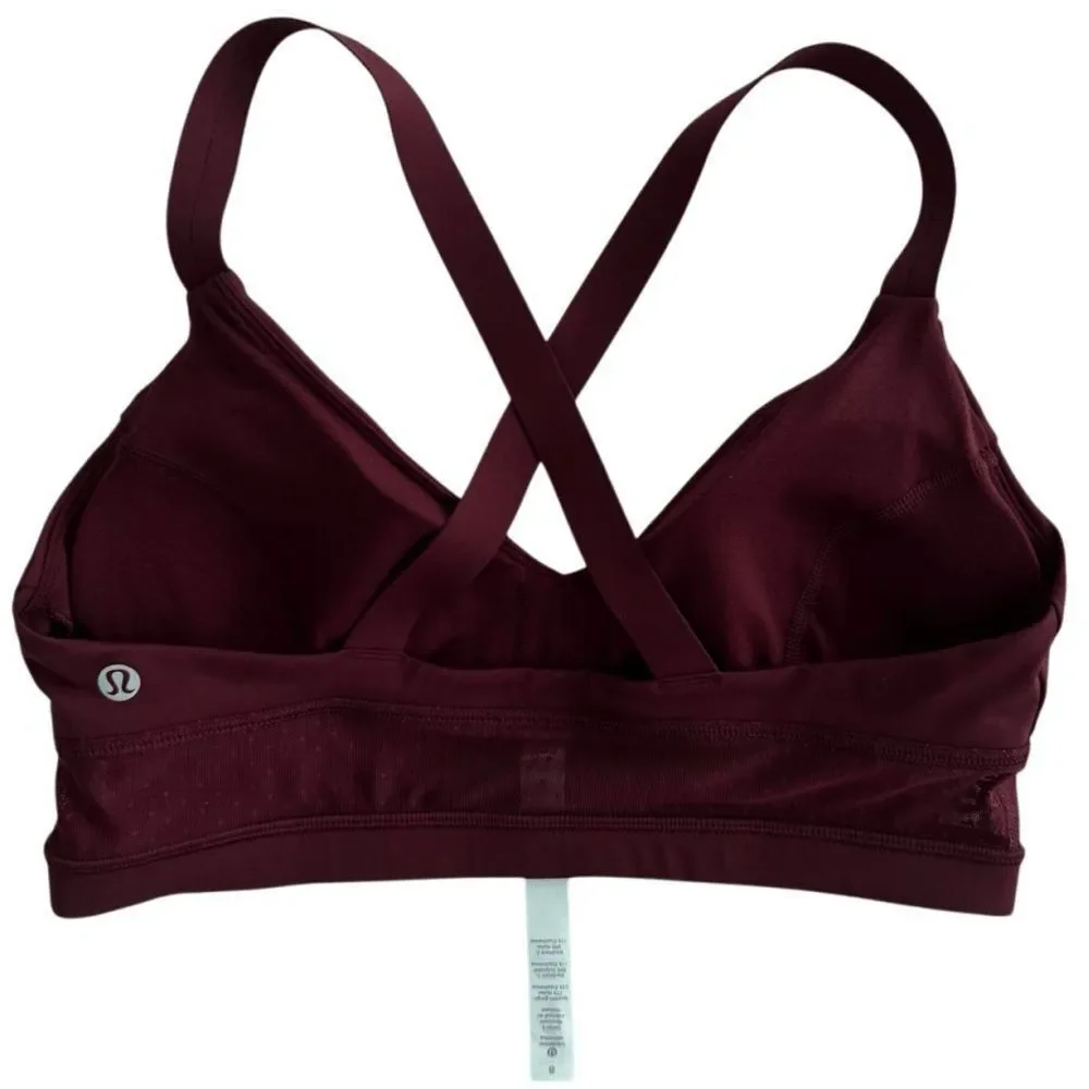 Bra Lululemon Body Con Bra Deep Rouge Size 8